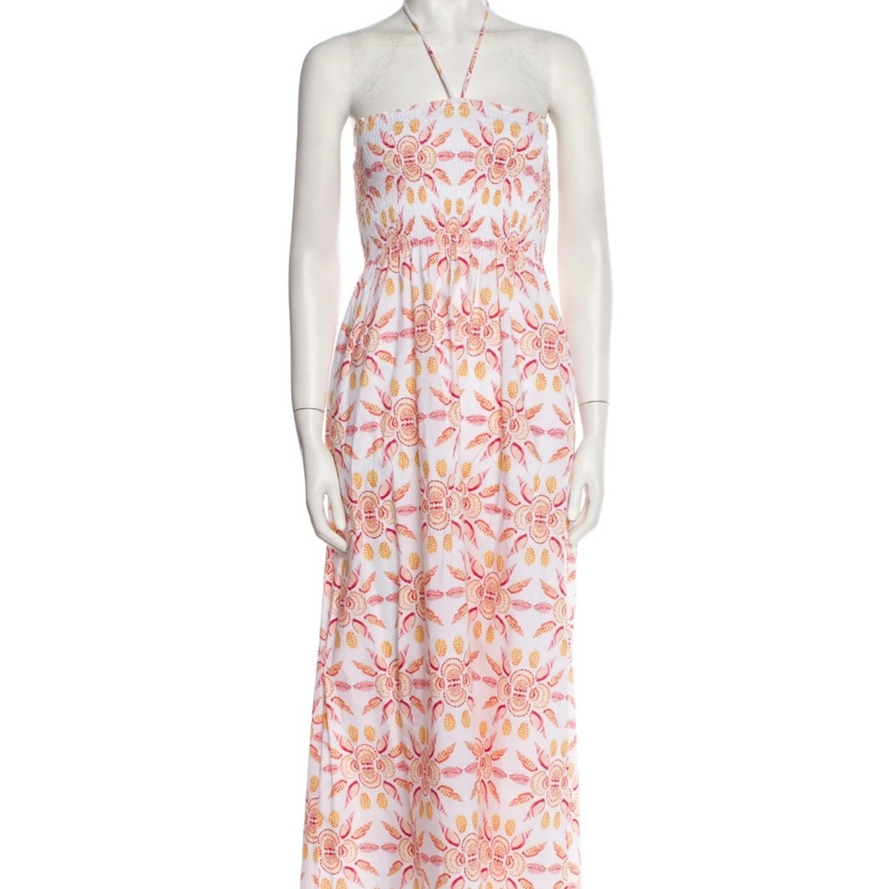 Hill House Halter Maxi Dress - Pink and Orange